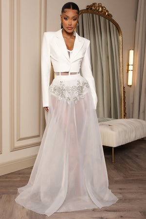 Estelle Tulle Dress Set - White - HCWP 