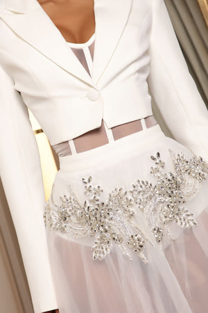 Estelle Tulle Dress Set - White - HCWP 