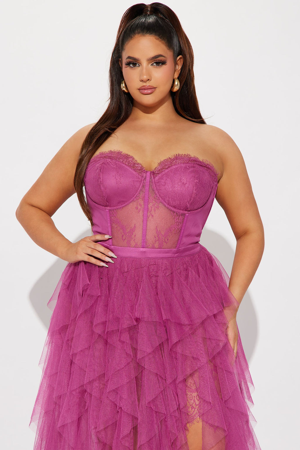 Anastasia Tulle Maxi Dress - Black - HCWP 