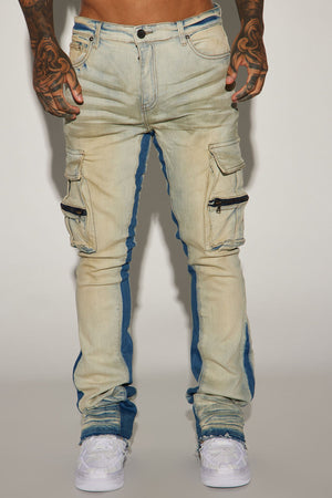 Heard About Me Stacked Skinny Flare Jeans - Light Wash - HCWP 
