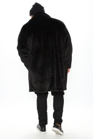 Cole Long Fur Coat - Black - HCWP 