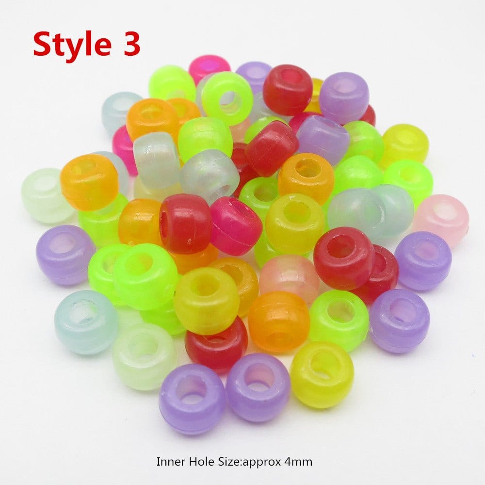 100Pcs Plastic Crochet Multicoloured Braids hair dread dreadlock beads rings tube for girls boys women hair Accessories
