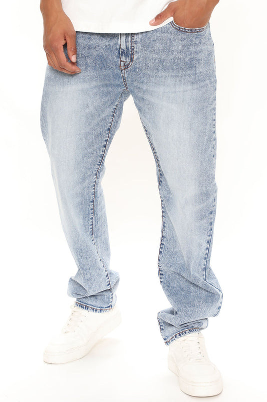 Mike Straight Jeans - Bleach Blue Wash - HCWP 