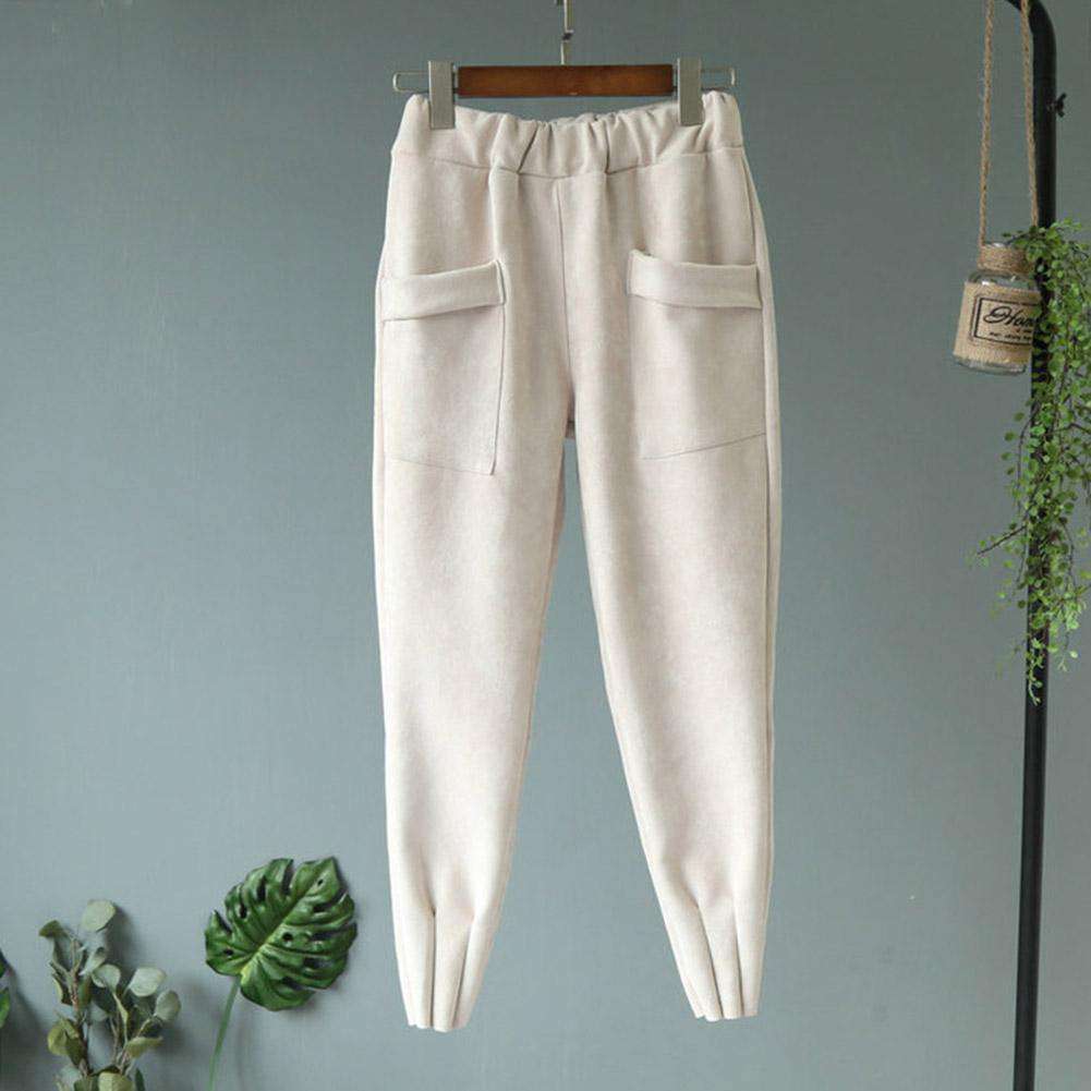 Wildleder Harem Hosen Casual