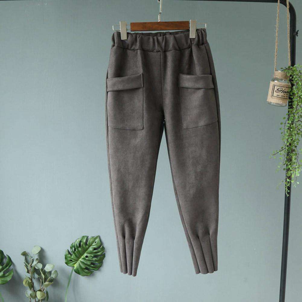 Wildleder Harem Hosen Casual