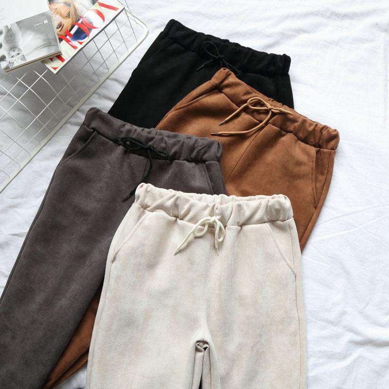 Wildleder Harem Hosen Casual