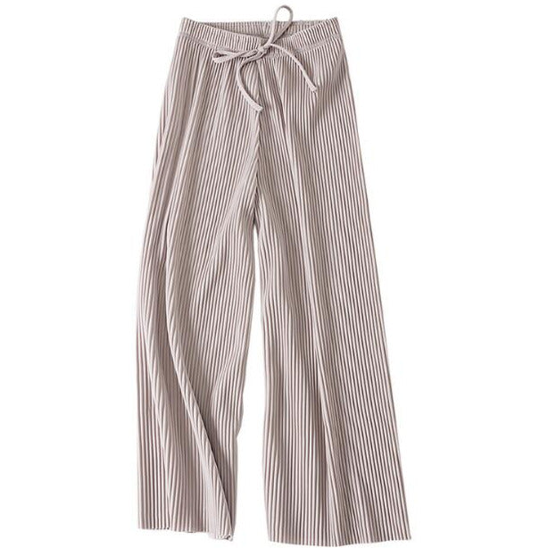 Taille Gefaltete Chiffon Hosen