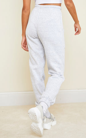 Ash Grey Thigh Pocket Casual Cuffed Joggers - HCWP 