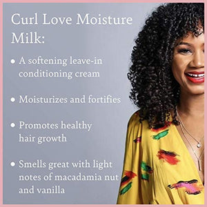 Camille Rose Curl Love Moisture Milk Leave-In Conditioner, with Rice Milk and Macadamia Oil to Soften, Smooth and Detangle Curly Hair, 8 fl oz - HCWP 