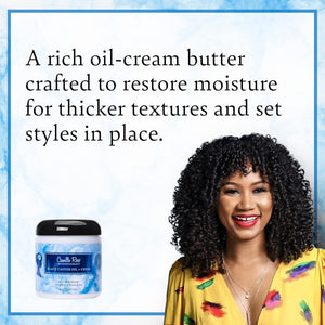 Camille Rose Black Castor Oil &amp; Chebe Buttercream, Strengthening and Styling Butter to Restore Moisture for Thick, Textured Hair, 8 oz - HCWP 