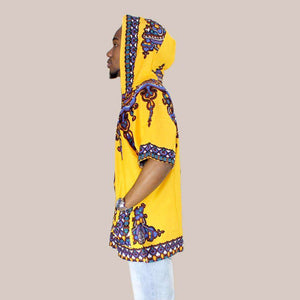 Yellow Mens African Dashiki Shirt