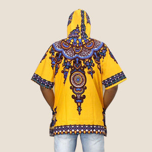 Yellow Mens African Dashiki Shirt