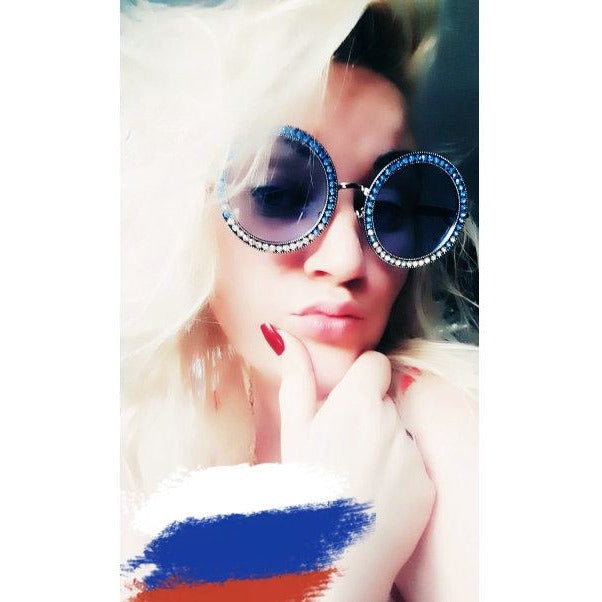 Runde Kristall Shades UV400