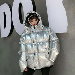 Streetwear Shiny Oversize Winter Jacke