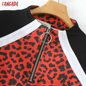 Tangada frauen leopard muster sweatshirts