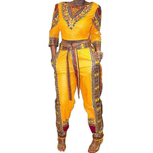Yellow African-Style jumpsuit