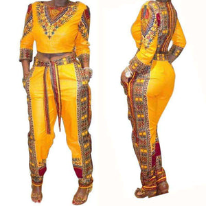 Yellow African-Style jumpsuit