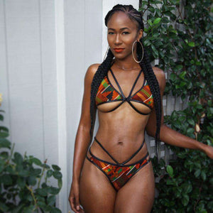 African Backless Bikini