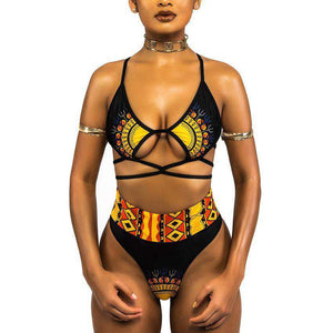 African Desert High Waist Bikini