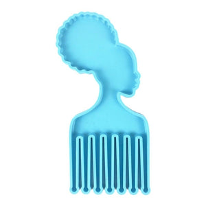 African Men Women Heads Shaped Combs Epoxy Resin Mold Silicone Mould DIY Crafts Casting Tools