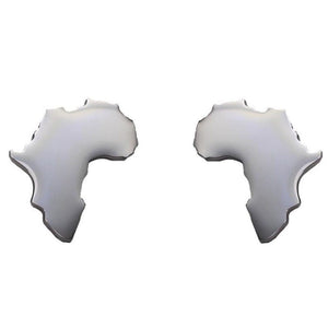 Big Africa Map Stud Earrings