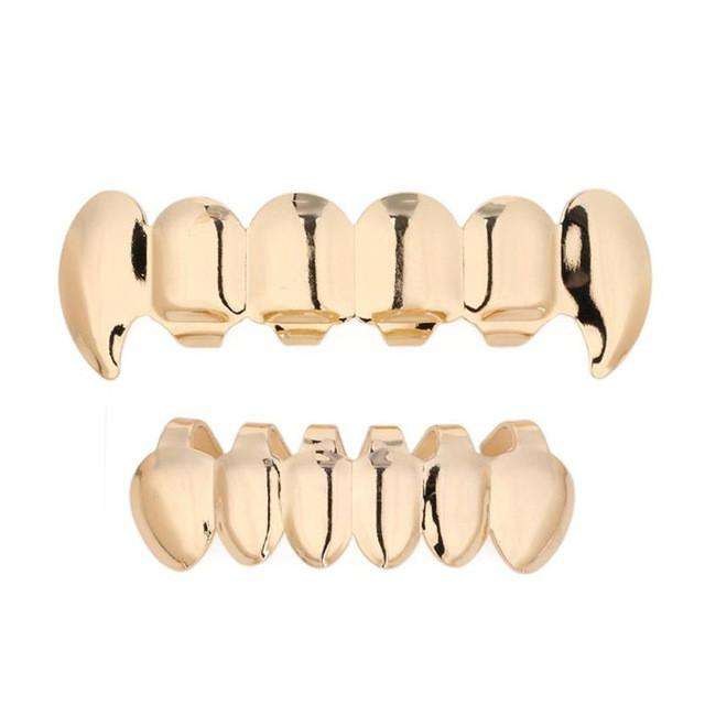 Black Rose Gold Gold Silver Color Teeth Grillz