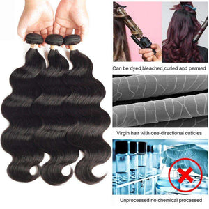 Brazilian Hair Bundles Lengths:8-24inches Closure Lengths:8-20 inches