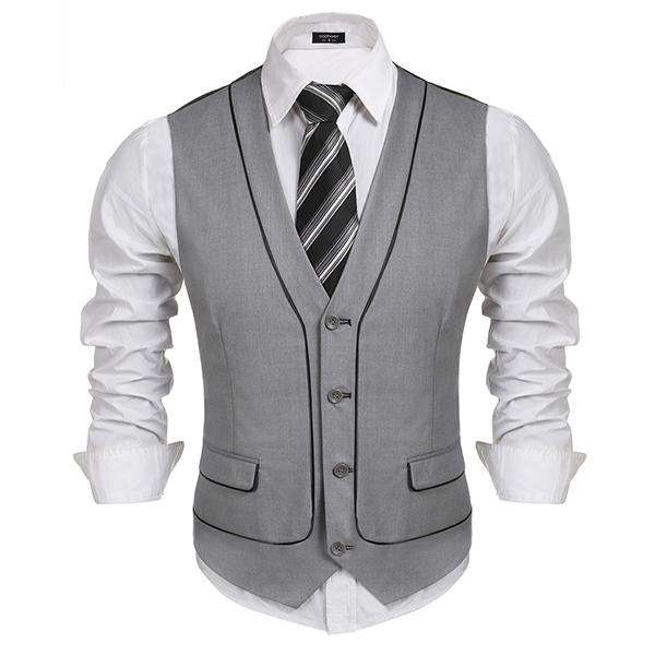 Business Suit Dress Vest Slim Waistcoat