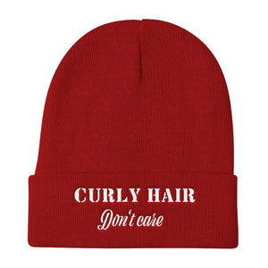 Curly Hair don't care Knit Beanie
