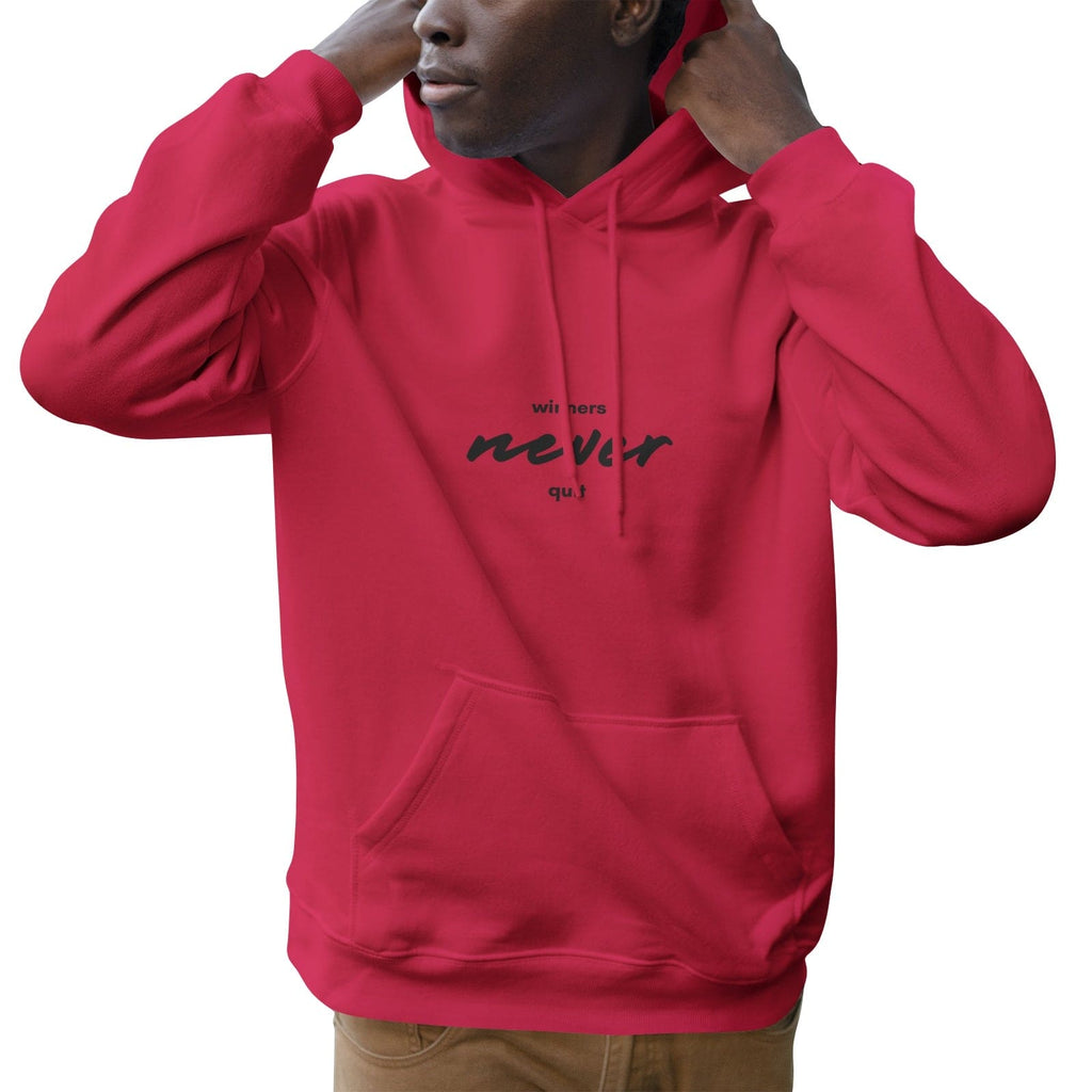 Winners never quit Men's Soft Cotton Hoodies - HCWP 