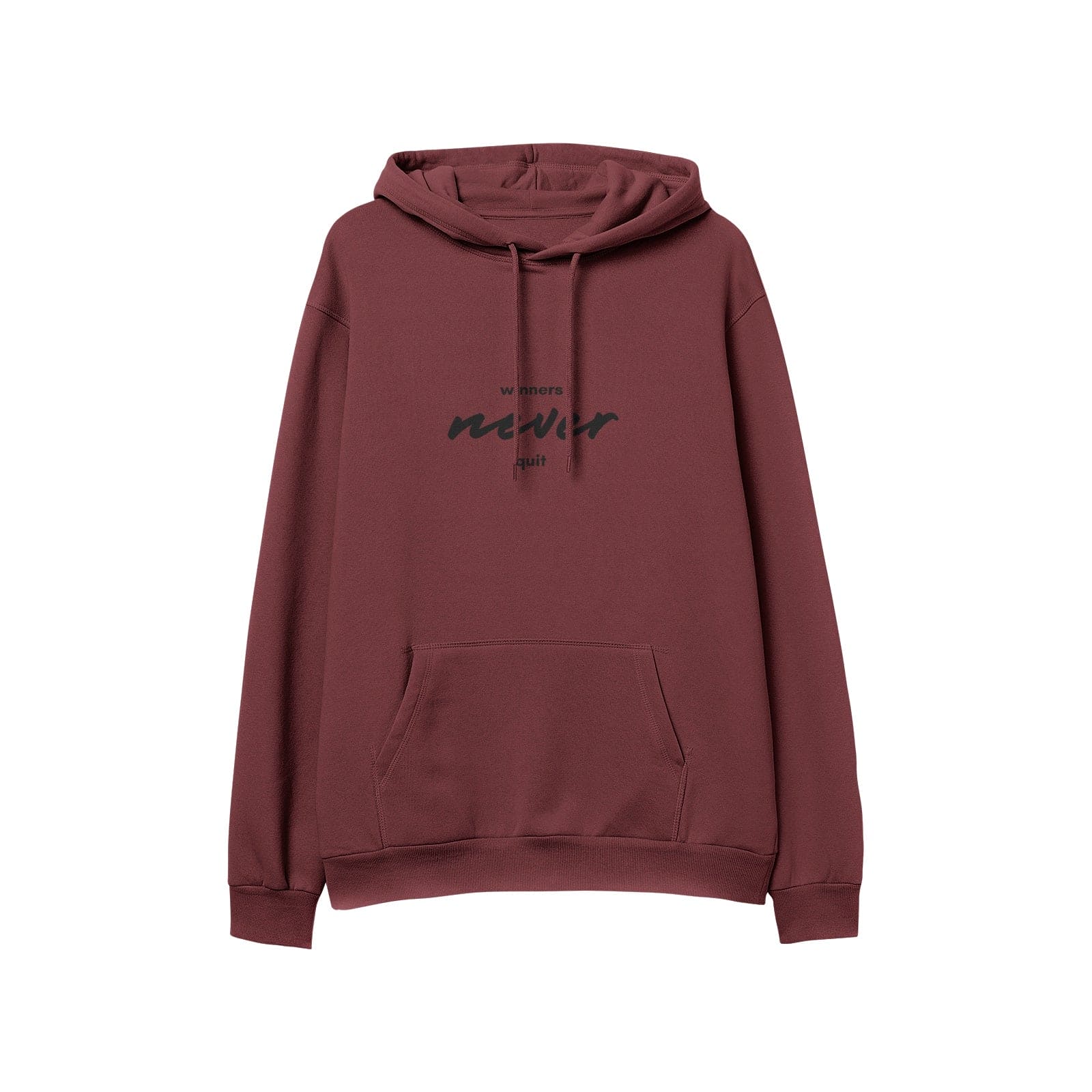 Winners never quit Men's Soft Cotton Hoodies - HCWP 