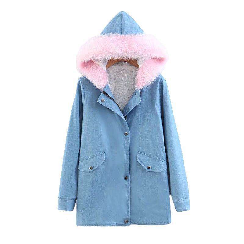 Denim Jacke mit Kapuze