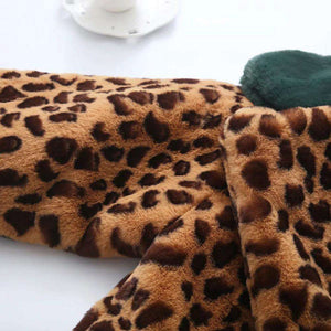 Dicken Mantel Leopard Print Jacke