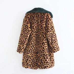 Dicken Mantel Leopard Print Jacke
