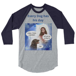 Dog vs Jesus Raglan