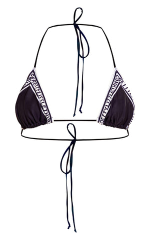PRETTYLITTLETHING Black Border Triangle Bikini Top - HCWP 