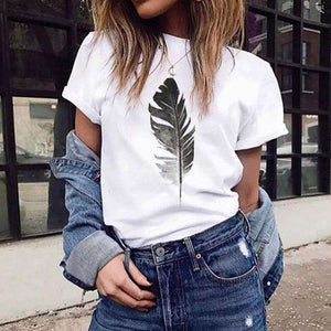 Feather Print T-shirt