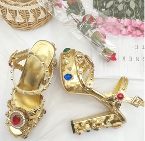 Gold Mirror High Heel Sandals