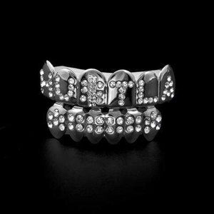 High-quality Bling Jewelry Golden Vampire Grills
