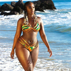 High Waisted Bikini African Mama
