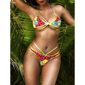 High Waisted Bikini African Mama