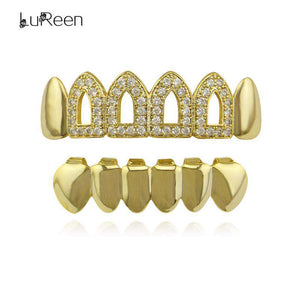 Hollow Open Faced Gold Teeth Grills