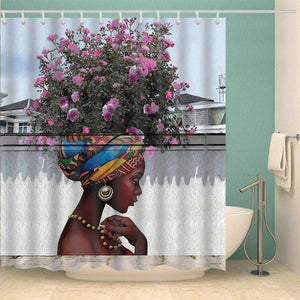 Luxus afro frauen bad vorhang