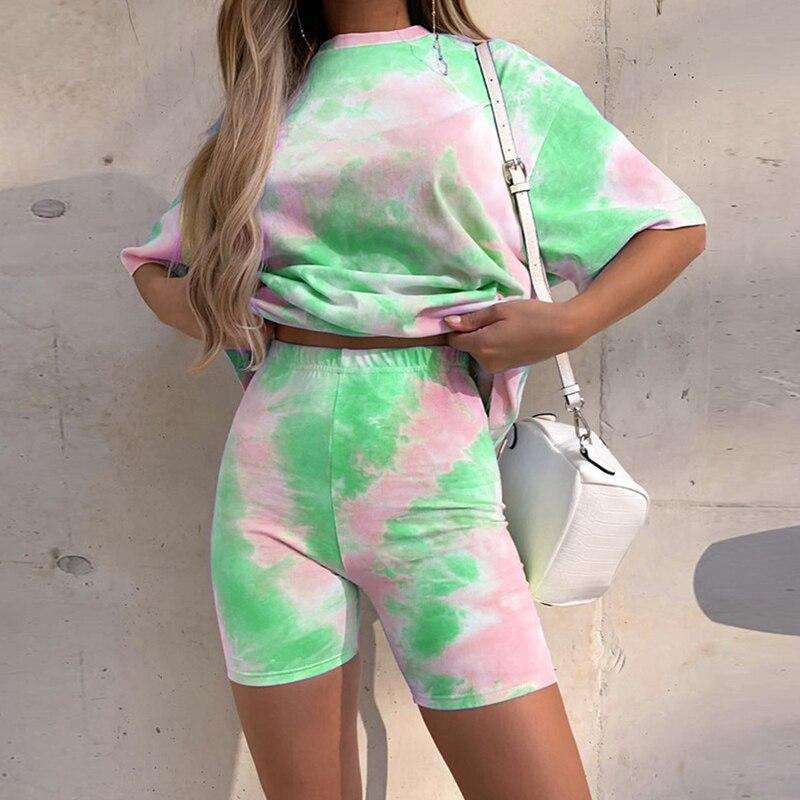 Tie Dye short Two piece Set